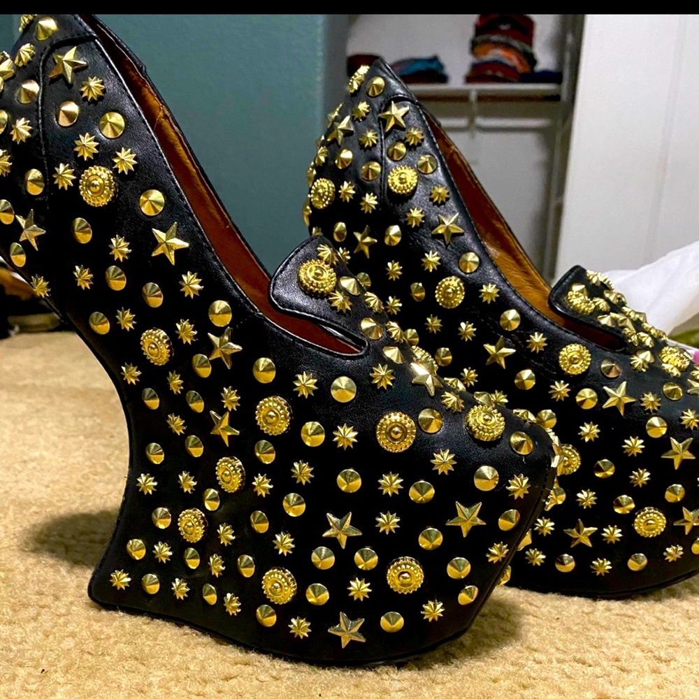 Jeffrey Campbell Heel-less Studded Shoes 8M